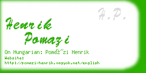 henrik pomazi business card